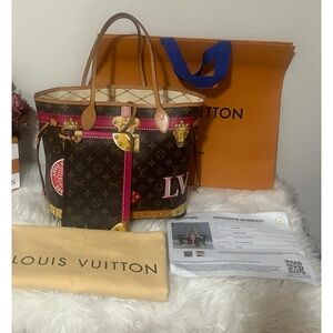 Neverfull NM Tote Limited Edition Summer Trunks Monogram Canvas MM